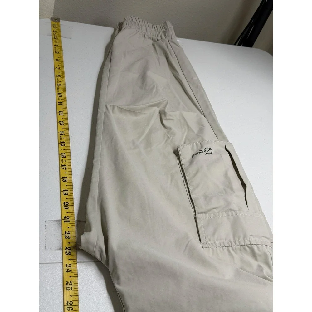 Zara Pants Mens Medium Beige‎ Cargo Joggers Elastic Waist Create To Progress